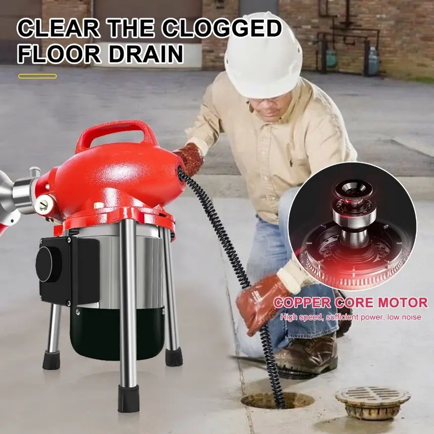 Mesin Bor Pipa Mampet Tanpa Bongkar Electric Drain Cleaner 30M Cepat Praktis