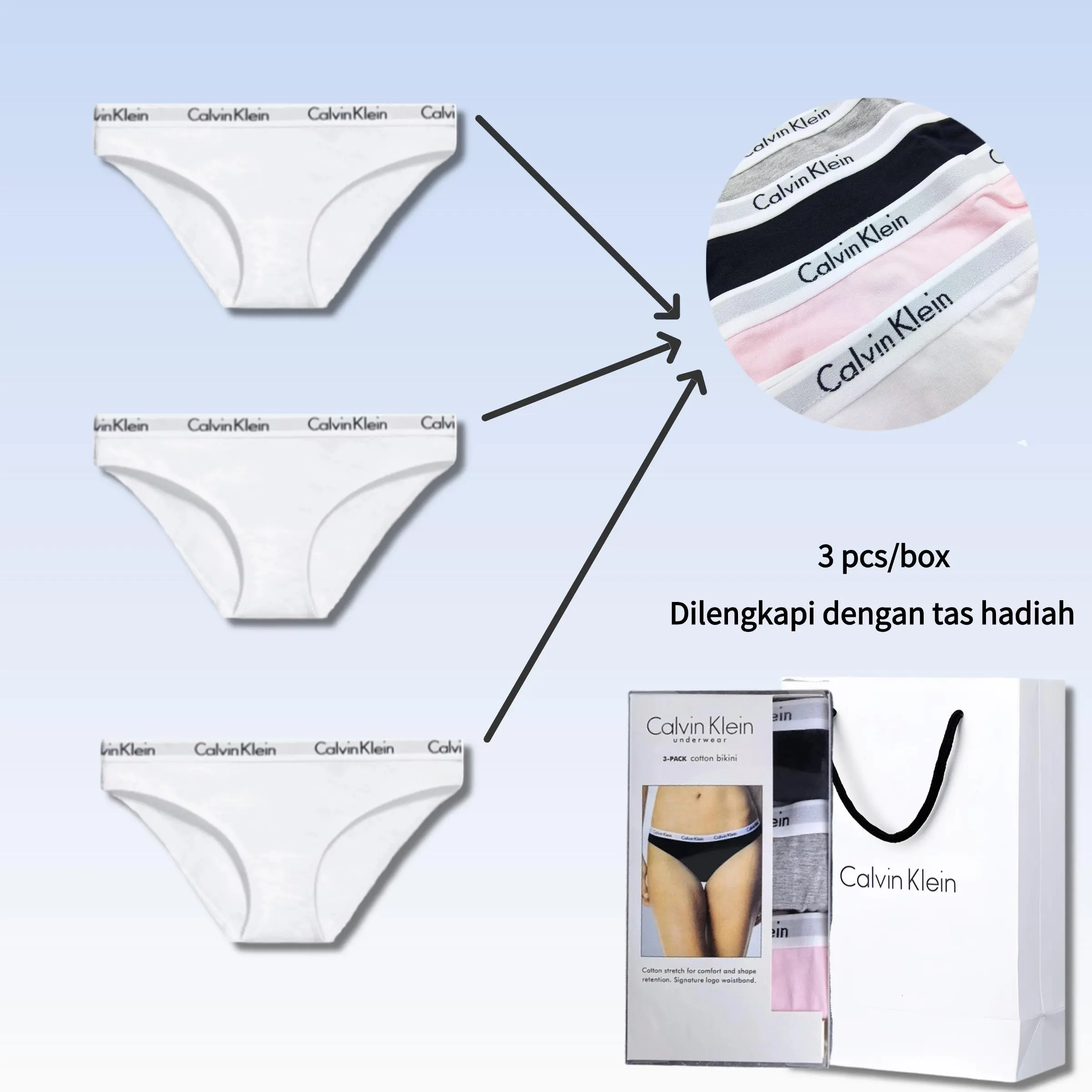 Gaya B (Putih + Putih + Putih)