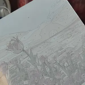 [READY] Paint By Number 20x20cm Lukisan Kanvas DIY Digital Painting Kit With Alat Lukis Lengkap 1 Paket Frame Brush