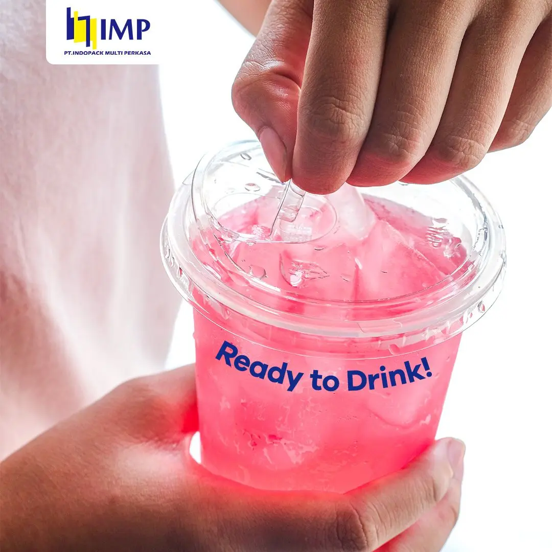Strawless Lid / Flat Lid  / Dome Lid IMP RJM Tutup Gelas Plastik PP RJM IMP 92mm