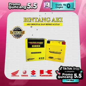 SUPERCHARGE GOLD GM3-3B 3AH Aki Kering Gel Motor Honda NSR 150, Yamaha RX King, Kawasaki Ninja 150 R, Suzuki Satria Hiu 2 Tak - Accessories, Baut Aksesoris Motorcycle