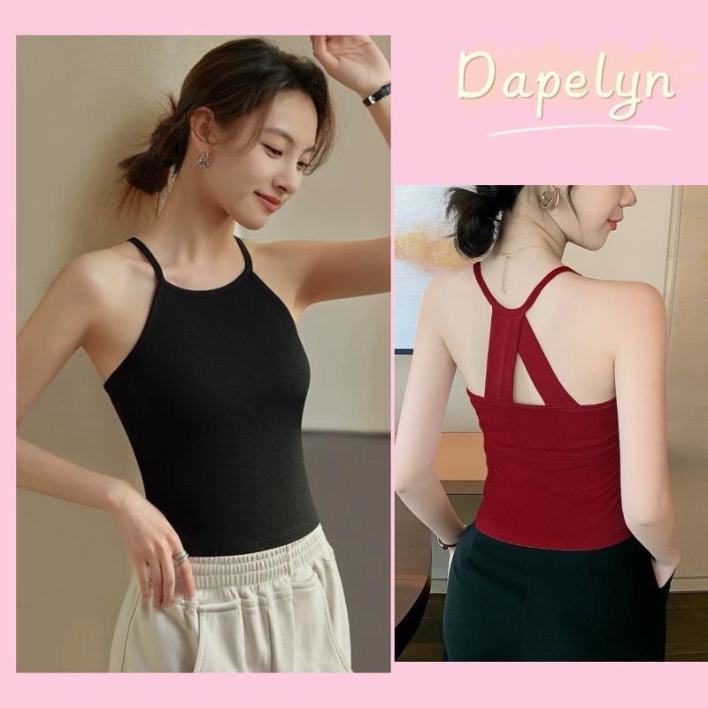 Áo hai dây cổ yếm hở lưng tôn dáng, thiết kế độc đáo – mặc trong hay mặc ngoài đều đẹp chất vải Cotton zip mềm mịn co giãn tốt