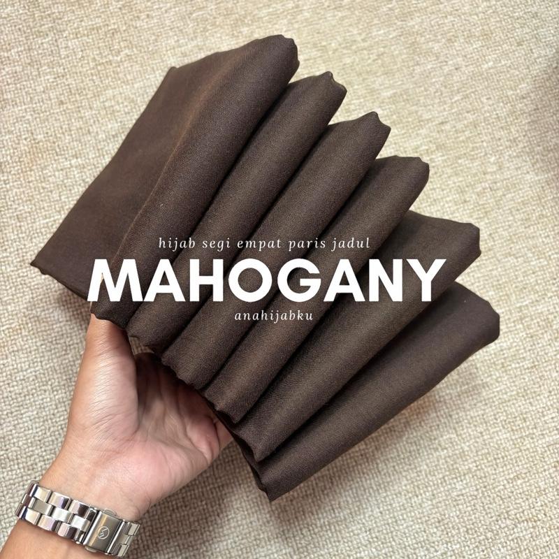 Product Introduction of Hijab Paris Jadul Warna Coklat Mahogany Coklat Tua 2
