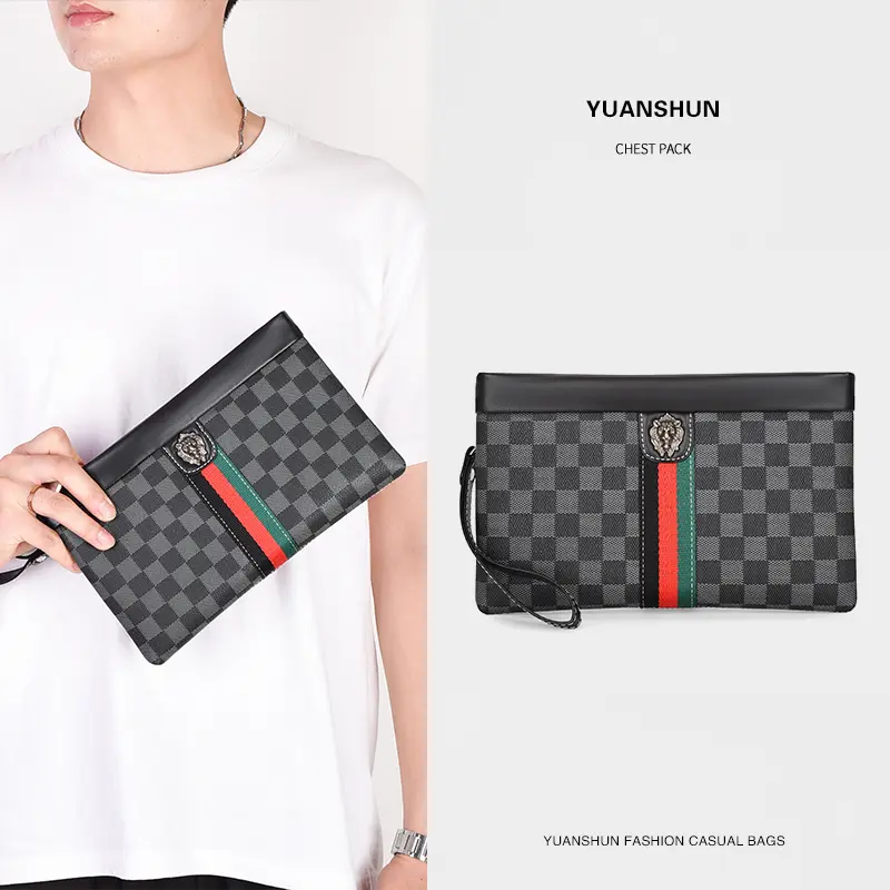 Retro Style Men Handbag Luxury Decorative Storage Bags For Boys Outdoor Leisure Mobile Phone Bags