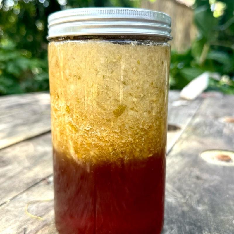 Mật ong ngâm chanh gừng keo 1 lít