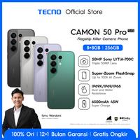 Gambar Ibnu Wardhani  [5x SUPERZOOM FLASHSNAP] TECNO CAMON 50 PRO 5G 8GB+8GB*/256GB, 50MP Sony LYT-700C, 50MP 3x Telephoto Camera, MediaTek Dimensity 7400 Ultimate 5G, IP69K, 6500mAh, Android 16, camon50pro - Moonshadow Black dari TECNO Indonesia Shop Kota Administrasi Jakarta Utara 1 Tokopedia