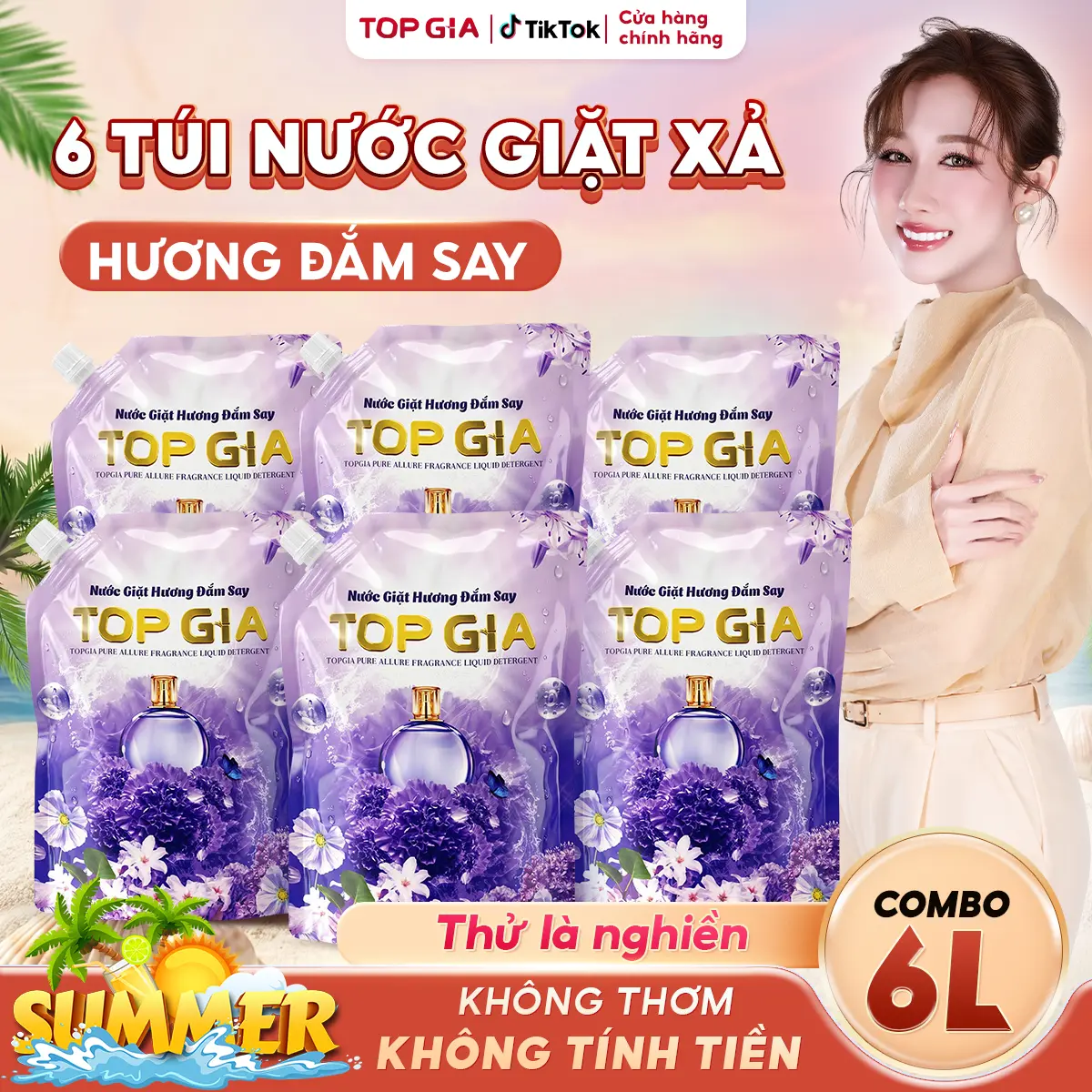 [GIÁ ĐỘC QUYỀN - MUA 3L TẶNG 3L] NƯỚC GIẶT XẢ TOP GIA Hương Đắm Say Thơm Lâu Dễ Chịu Sạch Sâu, Ngừa Khuẩn, Mềm Vải Sản Xuất Tại Việt Nam bta