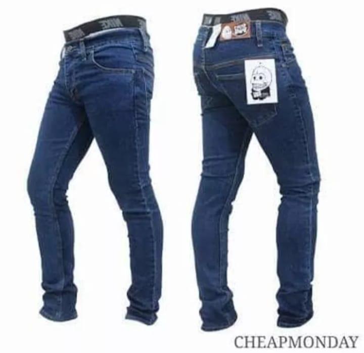 celana denim pensil baham halus lembut dan tebal Slim Panjang Jeans Pria Straight Fit 2