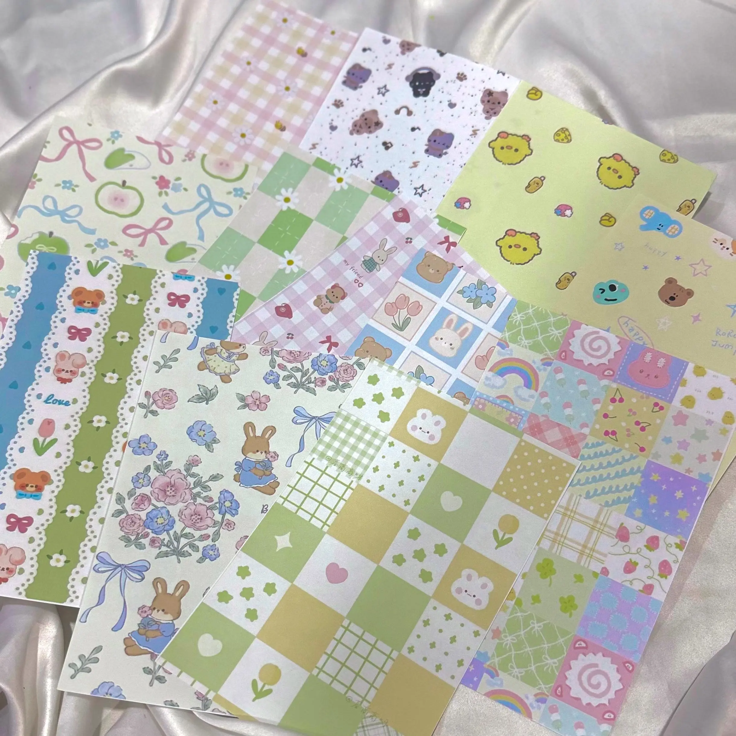SCRAPBOOK PAPER BACKGROUND/ PAPER JOURNAL/JOURNALING PAPER/JUNK JOURNAL PAPER / DECO PAPER PAPER MOTIF COLOR SET AESTHETIC MURAH deco paper color random journaling ideas