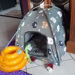 TENDA KUCING DAN ANJING UK 45x45 jumbo motif LUCU free kasur