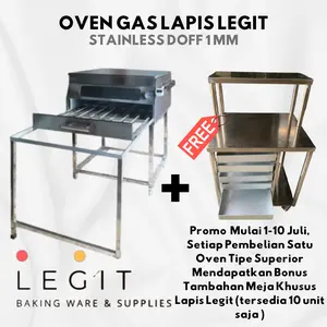 Oven Lapis Legit Gas Tipe SUPERIOR Bonus Loyang dan Alat Poles