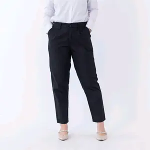 CELANA BAGGY PANST highwaist bahan American drill celana viral celana kantor celana model terbaru Wanita Kerja Kain Panjang Cantik Tebal Nyaman Formal Karet Hitam Basic Kancing Casual Variasi Standar Slimfit