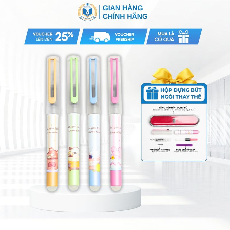 Bút mực xóa được Hồn Chữ Việt B03, ngòi kim tinh êm trơn, bút luyện chữ đẹp, bút máy, bút viết chữ đẹp