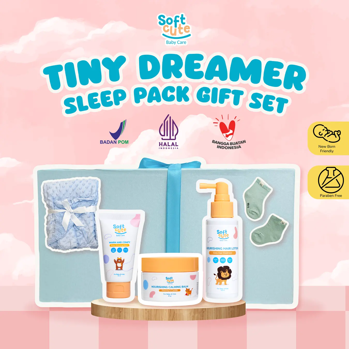 HAMPERS BABY LAHIRAN ANAK NEWBORN [ TINY DREAMER SLEEP PACK GIFT SET ]