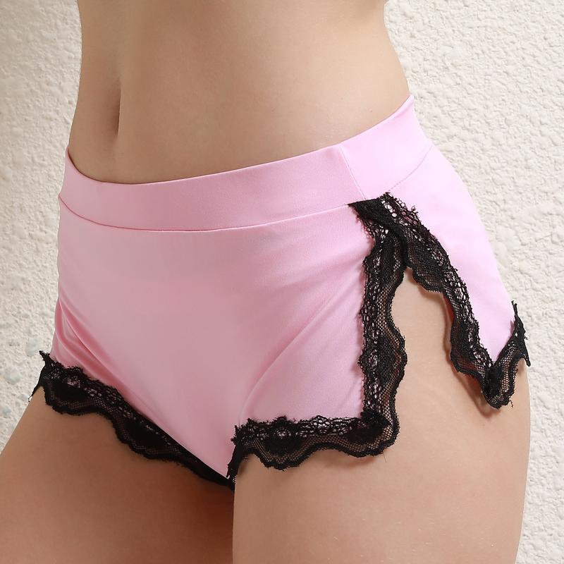Product Introduction of New Women Split Lace Hem Yoga Sports Casual  Underpants Home Shorts 20
