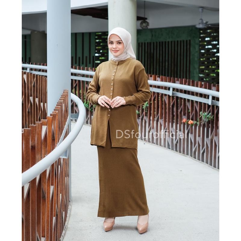 Oneset Kanza Tunik Rajut Premium / Setelan Rajut Premium ( Rok - Shop ...