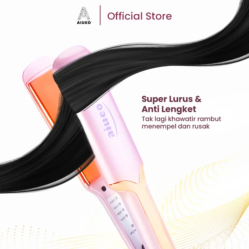 Catokan AIUEO Rosi • Catok Rambut 459 3in1 220°C Nano Silver Hair Straightener - Curly - Blow - Alat Meluruskan dan Keriting Rambut 5