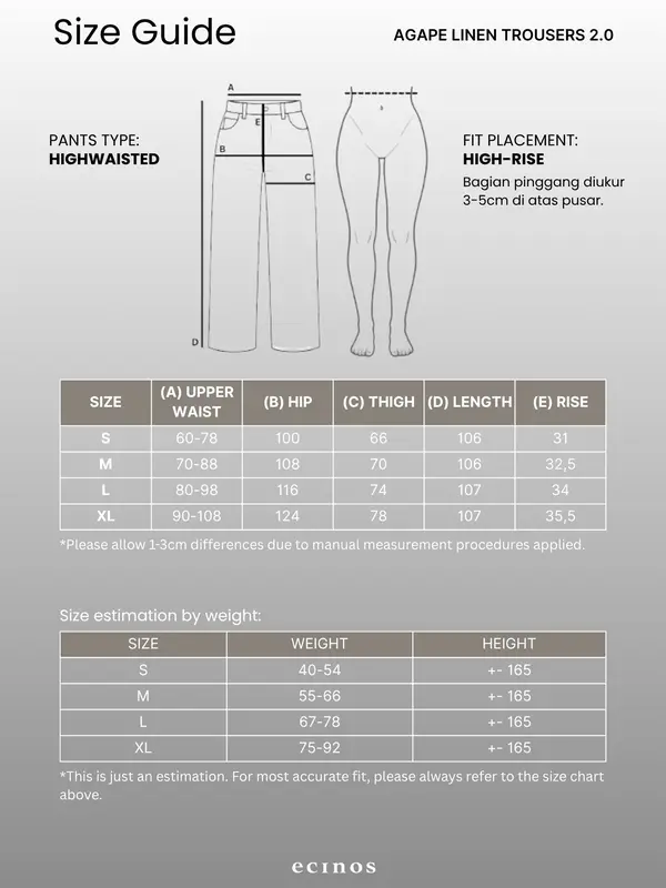 ECINOS - Agape Linen Trousers 2.0 | Celana Wanita | Celana Panjang Highwaist 8
