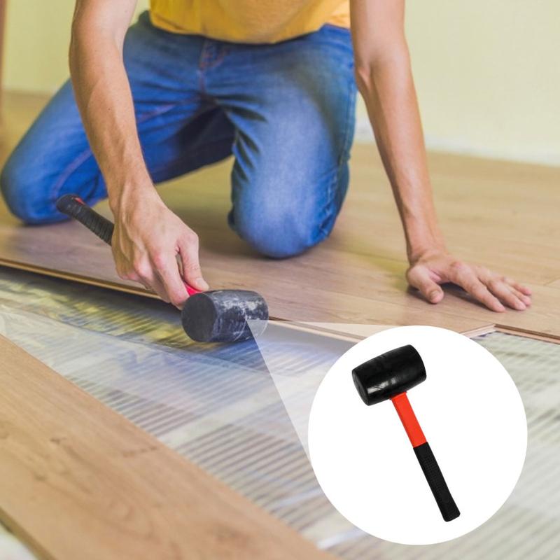 Hi-Spec Heavy Duty Mallet Rubber Hammer 8/12/16/24oz Professional Floor Ceramic Tile Installation Fiberglass Hammer Hand Tools 5