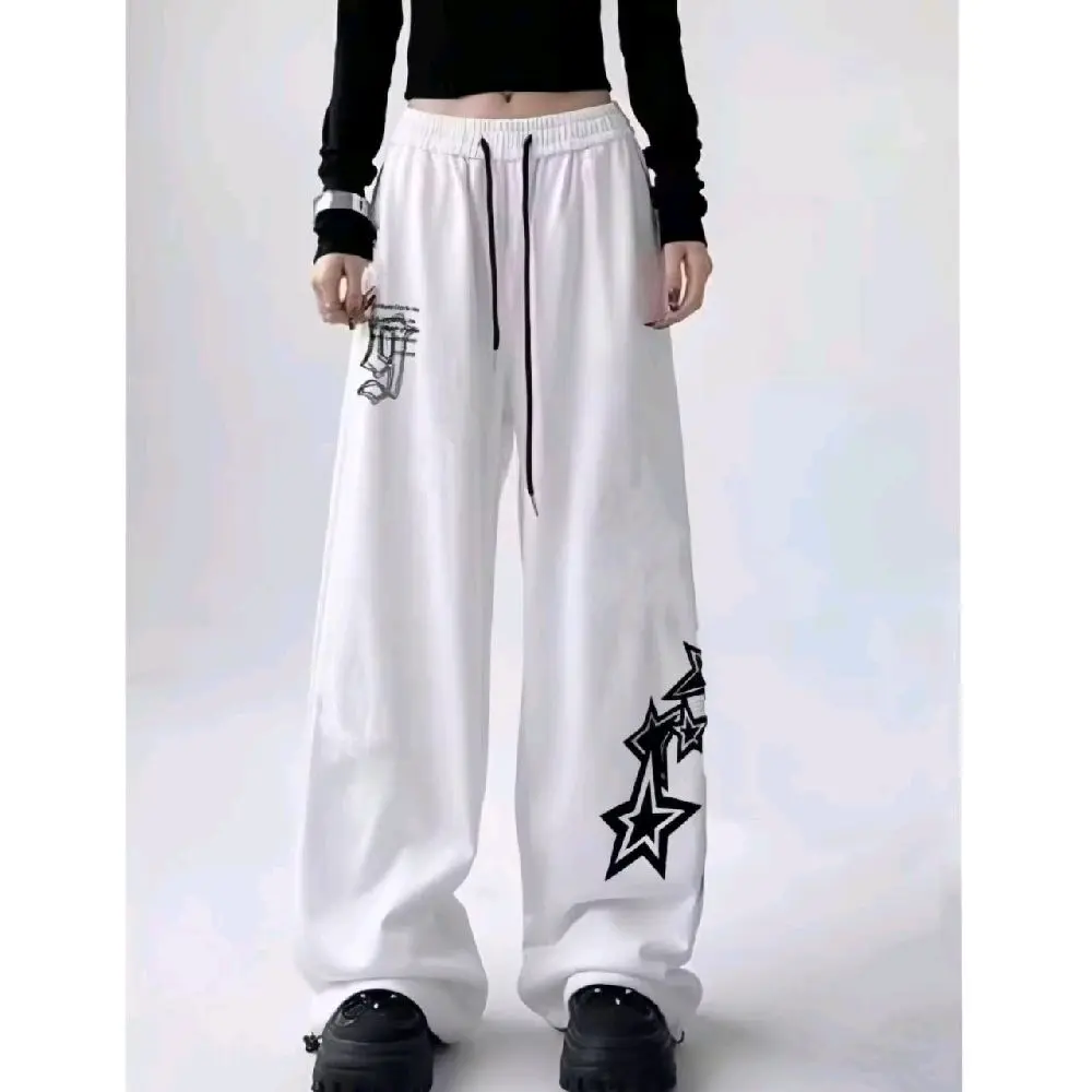 g Stars Unite Printing Design Sweat Pants Oversize | Celana Kulot Bawahan Pants Korean Style Kekinian