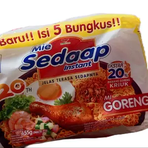 Sedaap Mie Instant Goreng 455g Ekstra 20% Bawang Goreng Kriuk Isi 5 Bungkus Jelas Terasa Sedapnya