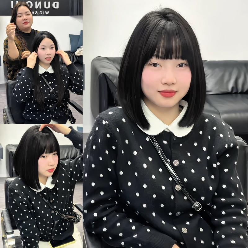  Tóc giả nữ nguyên đầu VIC 30cm – tóc siêu thật tự nhiên by Dung Ji 