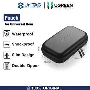 UGREEN Tas Organizer Storage Handbag Pouch Gadget Travel Bag Charger Kabel Powerbank Headset Harddisk OTG Flashdisk Dompet Waterproof