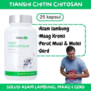 Herbal Cina Tiens Chitin Chitosan Solusi Untuk Asam Lambung/ Gerd/ Maag - Obat asam Lambung Ampuh