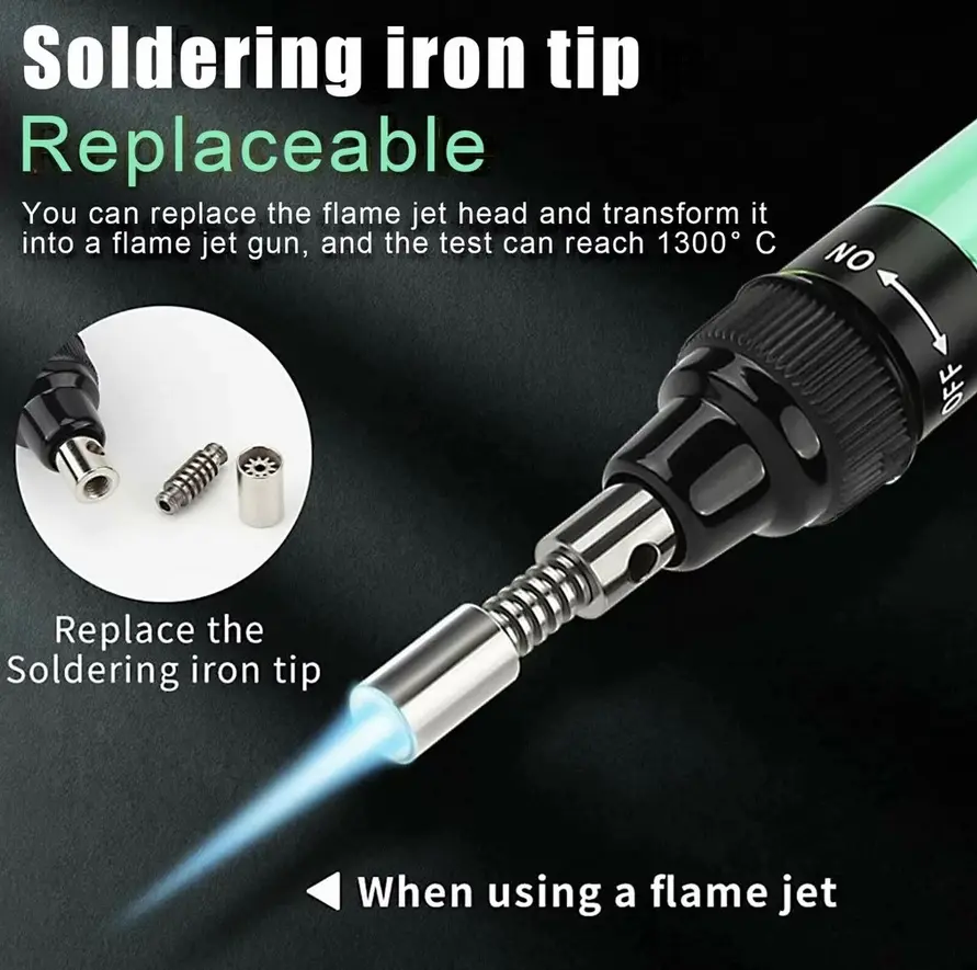 Solder Pena Gas Iron Welding Tool Solder Portabel Pencil Torch Las Kecil Pencil Soldering Iron Kit Tools Blower