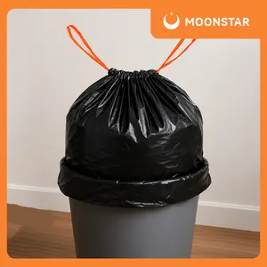 Kantong Plastik Sampah Roll Tali Isi 30pcs Premium Tahan Beban 8kg Anti Sobek Ukuran 45x45cm Ramah Lingkungan