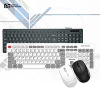 Gambar Rexus KM8 Keyboard Mouse Wireless Combo - Black / White - Black dari Galaxy Solusindo Kota Malang 1 Tokopedia