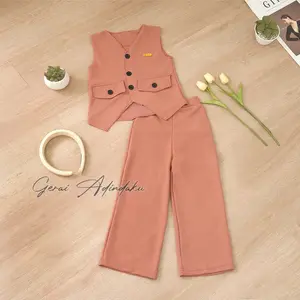 Setelan Anak Perempuan Oneset Rompi Korean Style Baju Celana Cewek 1-10 Tahun