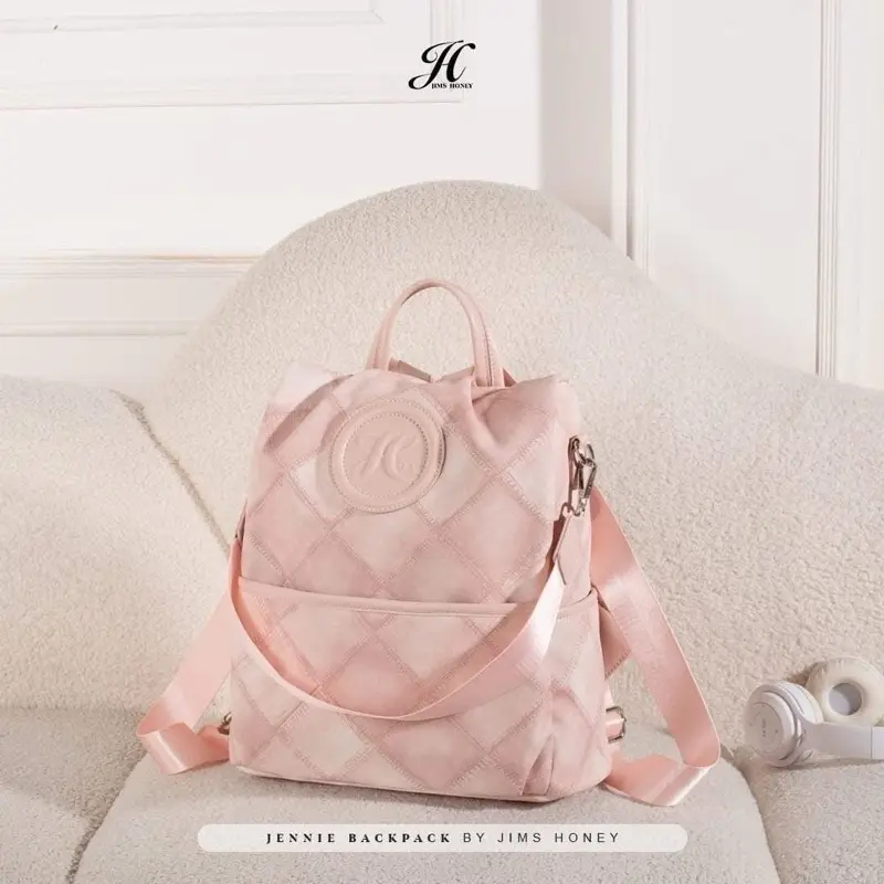 JENNIE BAGPACK JIMSHONEY TAS GENDONG JIMSHONEY TAS WANITA BAGPACK JH Selempang Ransel Kulit Backpack 2