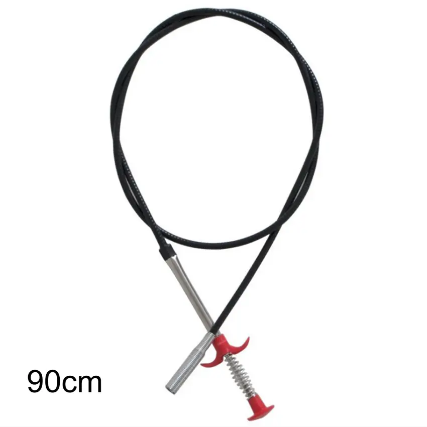 60/90cm Spring Pipe Dredging Tool Flexible Grabber Pickup Snake Cable Aid Grab TrashA Drain Auger Unclog Hair Drains Sink Toilet