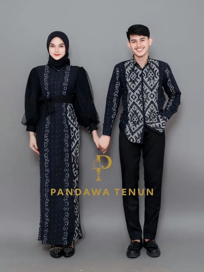PANDAWA BAJU TENUN NEW PADMA COUPLE BLACK