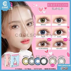 Softlens X2 KPOP 16 MM Normal & Minus (-0,50 S/D -6,00) By X2 Exoticon / Soflen Kpop / Kpop By X2 Exoticon / K-POP / Kpop Big Eyes / Soflen / Softlen / Soflens / Black Grey Brown Blue Ash Grey Ochre Brown / 2 / SMKTMT
