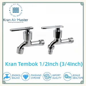 Kran Tembok 1/2Inch Kran Air 3/4Inch Kran Wastafel Keran tahan karat khrone Kran Kamar Mandi kran sink