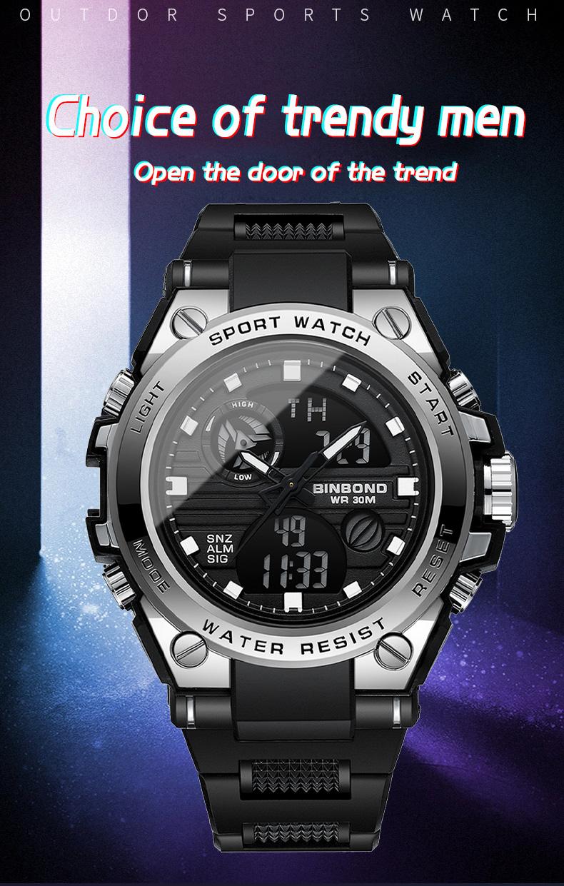 Product Introduction of Fashion electronic watch 3c digital display waterproof luminous accurate timing watch 37