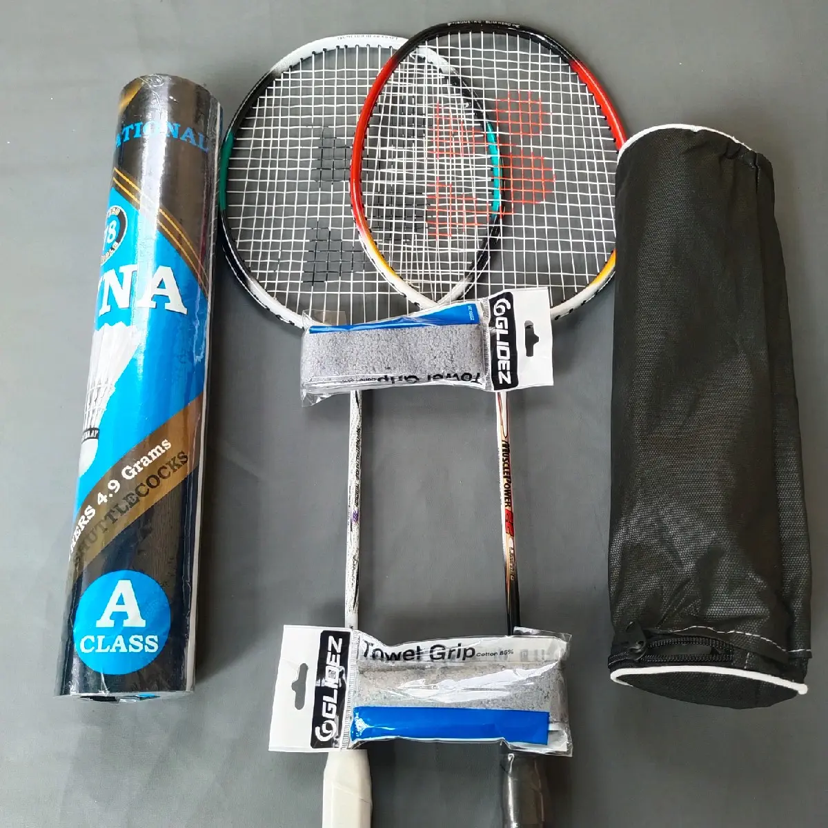 RAKET BADMINTON BULUTANGKIS PAKET LENGKAP dus