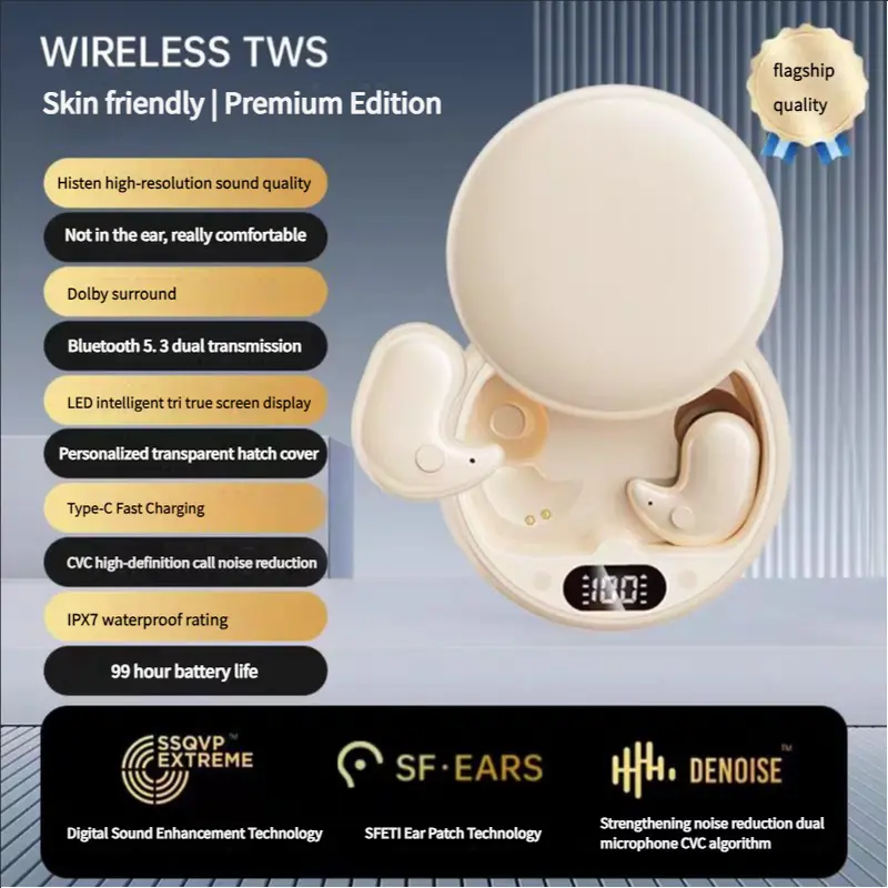 Tai Nghe Nhét Tai Nghe Khi Ngủ, Y36, Bluetooth 5.3, Tai Nghe Không Dây Vô Hình, Công Nghệ TWS Bluetooth 6