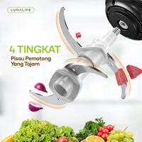 Gambar [Da Zulian Exclusive] LUNALIFE Food Chopper FP02B Chopper Kaca 2L Food Processor 300W Multifungsi Penggiling Daging 2 Speed dari Luna Indonesia Kota Administrasi Jakarta Utara 5 Tokopedia