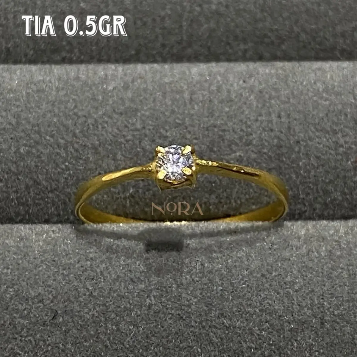 Cincin Tia • Berat 0.5gr • Emas Muda • D’Nora