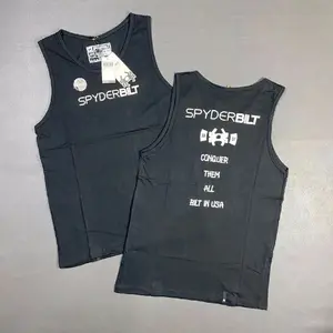 Tank Top Pria Hitam Dengan Desain 'Conquer Them All' Bahan Nyaman dan Tahan Lama