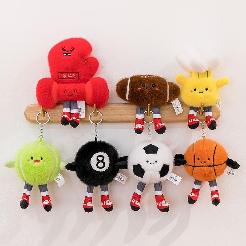 Mặt Dây Chuyền Búp Bê Bóng Rổ Cầu Lông, Thiết Kế Hoạt Hình Dễ Thương, Thích Hợp Cho Cặp Sách Học Sinh, Mặt Dây Chuyền Gấu Bông, Móc Chìa Khóa gấu bông hình quả bóng đá gấu chim cánh cụt jellycat thỏ bông jellycat