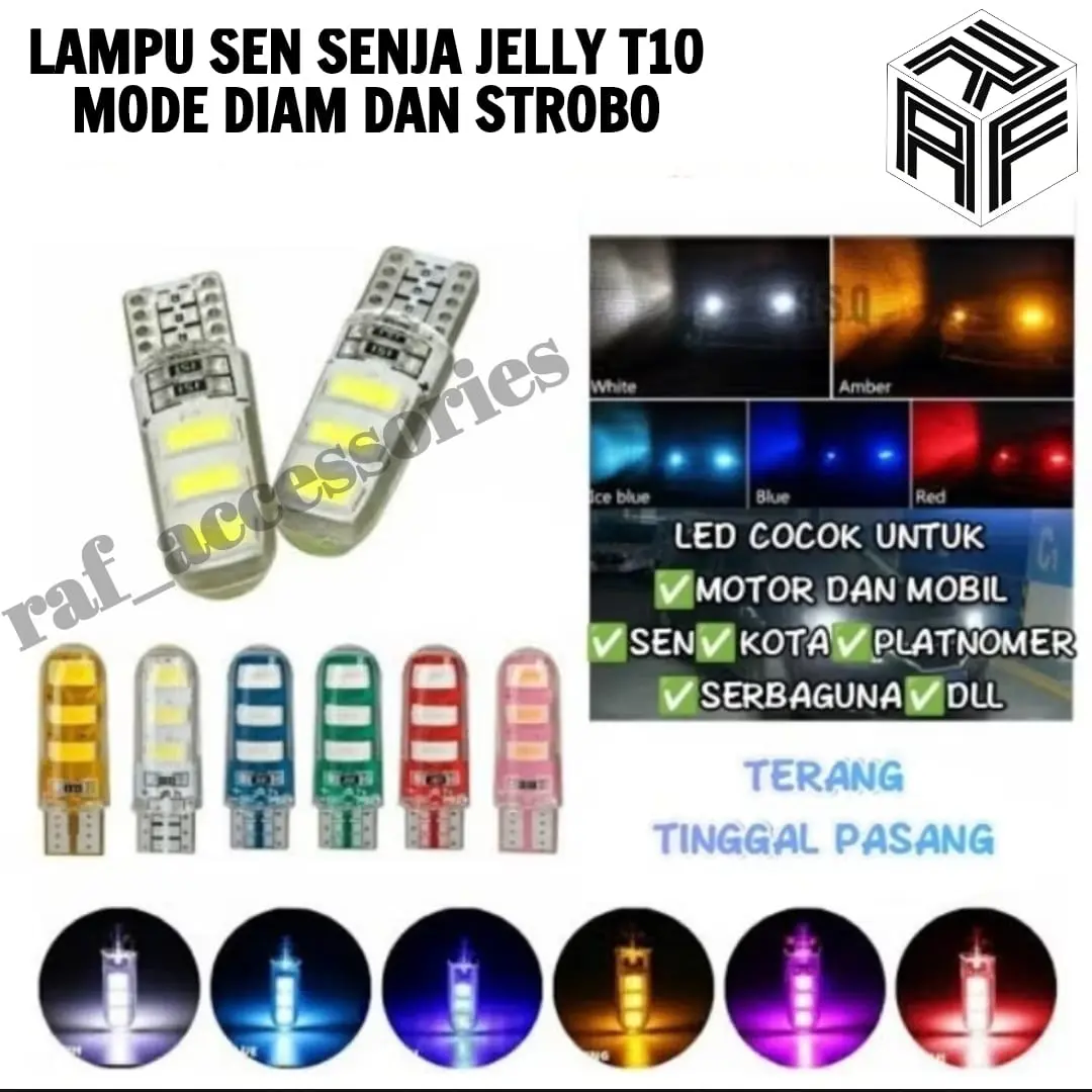 Lampu Sen Dan Senja Jelly T10 Kedip Dan Diam Universal Semua Motor