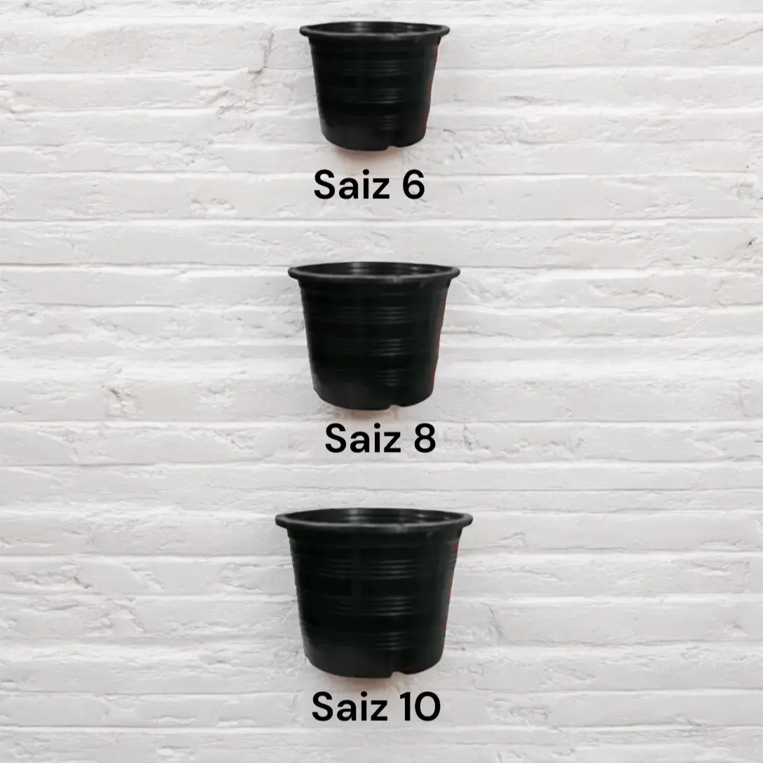 Pasu Hitam Artificial Plastic Pot
