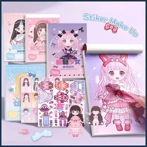 Star Baby Stiker Berdandan Make-Up Princess Style Stiker Diy Stiker Lucu Kartun Berdandan Anak Perempuan