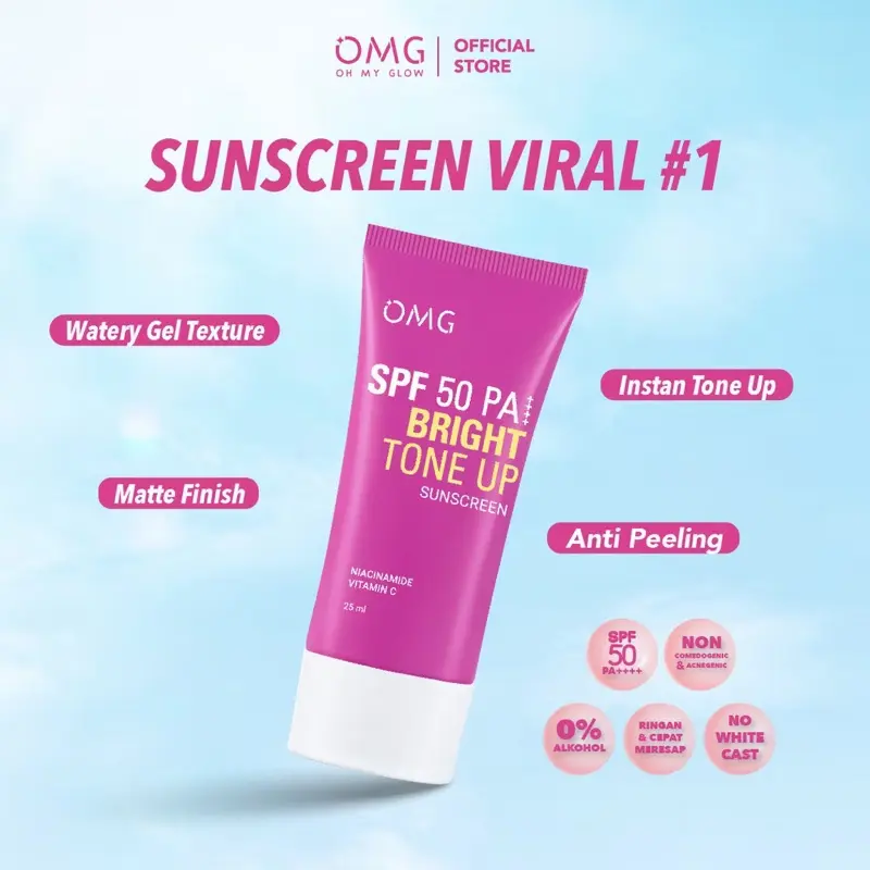 OMG Oh My Glow Bright Booster - Cleanser & Sunscreen - Facial Wajah 1