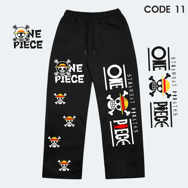 Celana Baggy Sweatpants Celana Skena Gombrong bahan fleece 280 gsm Motif Anime usia 4-6 thn dan 7-12 thn 0