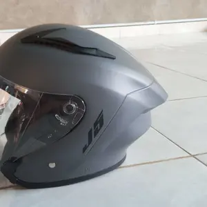 MLA Helm Half Face MLA J5 GREY Kaca Visor Bening Helm Premium SNI-COD Busa Knockdown Tali Mickrolock ABS Thermoplastic - Motorcycle